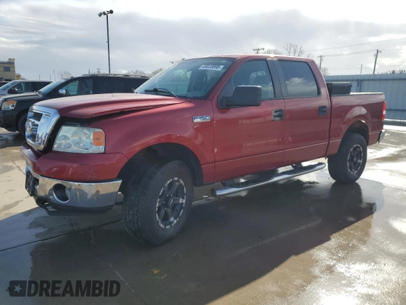 2008 Ford F-150 XL with VIN 1FTRW14W18FB22353, listed as a Copart auction lot 46823895 with 215,762 mi miles and Salvage Title. Bid and sale history available at carsss.com. Image 1.