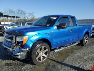 2013 Ford F-150 XL with VIN 1FTEX1CMXDFB16587, listed as a Copart auction lot 48676835 with 197,883 mi miles and Salvage Title. Bid and sale history available at carsss.com. Image 1.