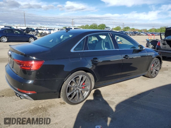 2018 Audi S4 Premium Plus with VIN WAUB4AF46JA002373, listed as a Copart auction lot 55947734 with 65,041 mi miles and Salvage Title. Bid and sale history available at carsss.com. Image 3.