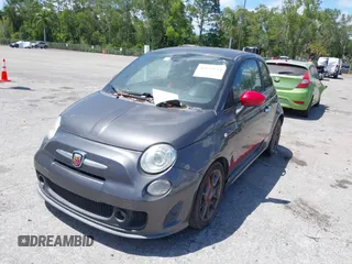 2015 FIAT 500 Abarth with VIN 3C3CFFFH2FT507879, listed as a IAAI auction lot 42135649 with 163,663 mi miles. Bid and sale history available at carsss.com. Image 6.