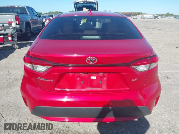 2021 Toyota Corolla LE with VIN JTDVPMAE7MJ145782, listed as a IAAI auction lot 41833267 with 53,296 mi miles. Bid and sale history available at carsss.com. Image 16.