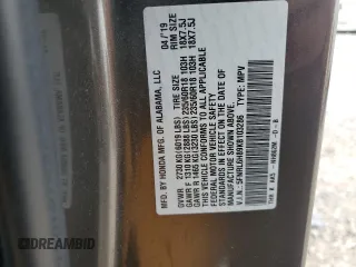 2019 Honda Odyssey Touring with VIN 5FNRL6H89KB103286, listed as a Copart auction lot 48141915 with 80,536 mi miles and Salvage Title. Bid and sale history available at carsss.com. Image 14.