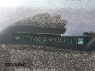 2022 Toyota Sienna XSE with VIN 5TDDRKEC2NS094411, listed as a Copart auction lot 46491605 with 72,740 mi miles and Salvage title. Bid and sale history available at DreamBid. Image 13.