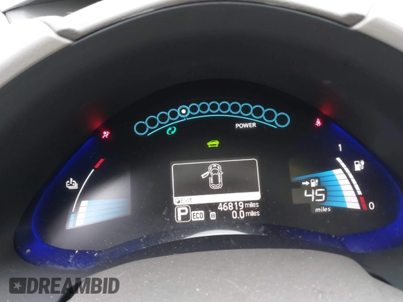2016 Nissan LEAF SL with VIN 1N4BZ0CP5GC306794, listed as a IAAI auction lot 41120675 with 46,819 mi miles. Bid and sale history available at carsss.com. Image 7.
