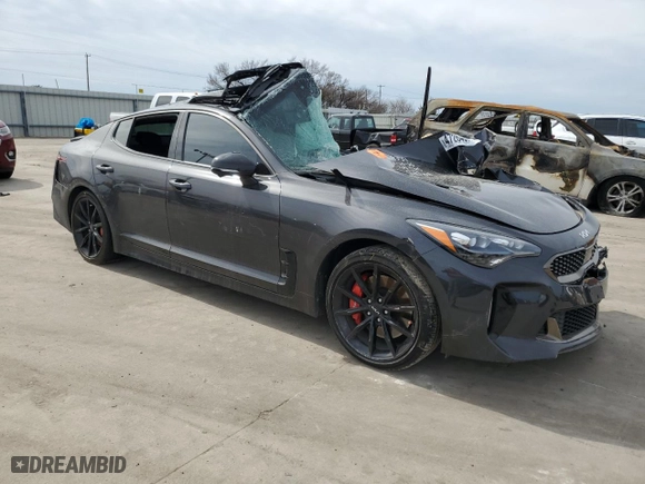 2023 Kia Stinger GT2 with VIN KNAE55LC6P6125860, listed as a Copart auction lot 47264375 with 0 mi miles and Non Repairable. Bid and sale history available at carsss.com. Image 4.