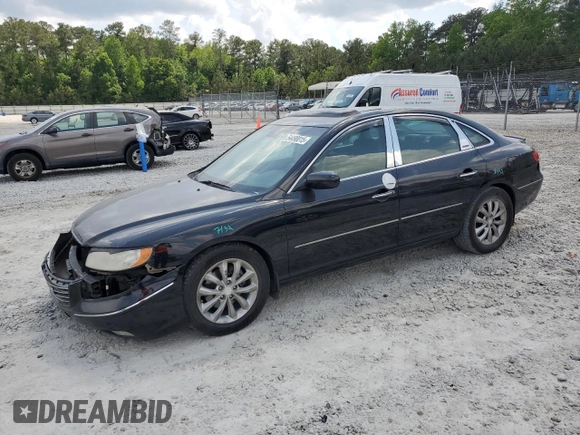 2006 Hyundai Azera SE with VIN KMHFC46F66A077474, listed as a Copart auction lot 54498015 with 211,912 mi miles and Salvage title. Bid and sale history available at DreamBid. Image 1.