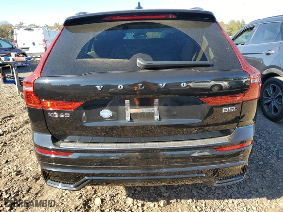 2024 Volvo XC60 Plus Dark Theme with VIN YV4L12RL2R1724392, listed as a Copart auction lot 75389854 with NaN miles and Salvage Title. Bid and sale history available at carsss.com. Image 6.