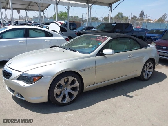 2007 BMW 6 Series 650i with VIN WBAEK135X7CN83521, listed as a IAAI auction lot 42078828 with 55,444 mi miles. Bid and sale history available at carsss.com. Image 14.