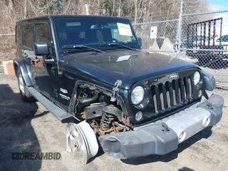 2015 Jeep Wrangler Unlimited Sahara with VIN 1C4BJWEGXFL506361, listed as a IAAI auction lot 41865418 with 80,841 mi miles. Bid and sale history available at carsss.com. Image 1.