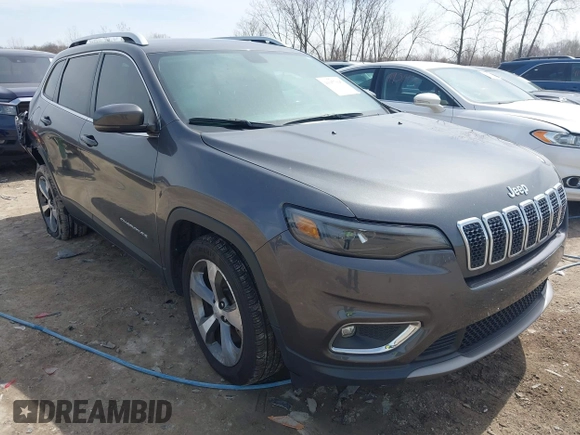 2020 Jeep Cherokee Limited with VIN 1C4PJLDB1LD521606, listed as a IAAI auction lot 41957045 with 51,223 mi miles. Bid and sale history available at carsss.com. Image 1.