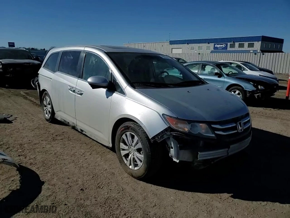 2015 Honda Odyssey EX-L with VIN 5FNRL5H60FB021333, listed as a Copart auction lot 46887245 with 154,894 mi miles and Salvage Title. Bid and sale history available at carsss.com. Image 12.