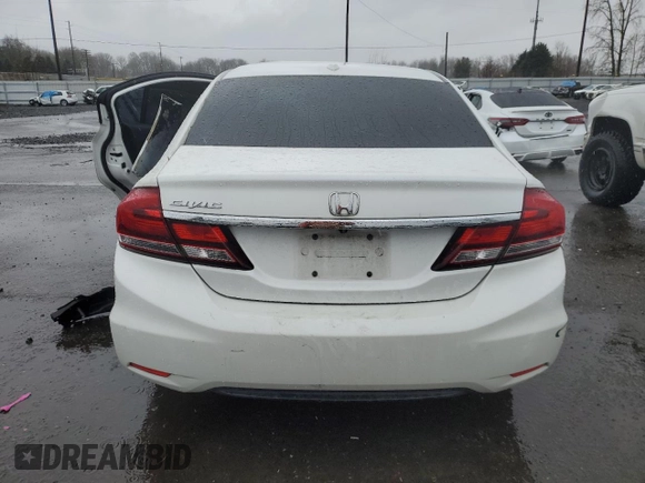 2015 Honda Civic EX-L with VIN 19XFB2F96FE021585, listed as a Copart auction lot 50230195 with 134,260 mi miles and Salvage Title. Bid and sale history available at DreamBid. Image 6.