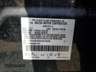 2012 Mazda 6 S Grand Touring with VIN 1YVHZ8CB2C5M18226, listed as a Copart auction lot 48585065 with 128,390 mi miles and Salvage Title. Bid and sale history available at DreamBid. Image 12.