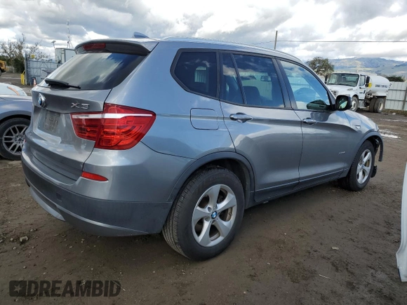 2012 BMW X3 28i with VIN 5UXWX5C55CL725394, listed as a Copart auction lot 48235345 with 132,791 mi miles and Salvage Title. Bid and sale history available at DreamBid. Image 3.