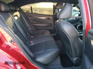 2021 Infiniti Q50 Red Sport 400 with VIN JN1FV7DP4MM850257, listed as a Copart auction lot 42459615 with 46,003 mi miles and Salvage Title. Bid and sale history available at DreamBid. Image 10.