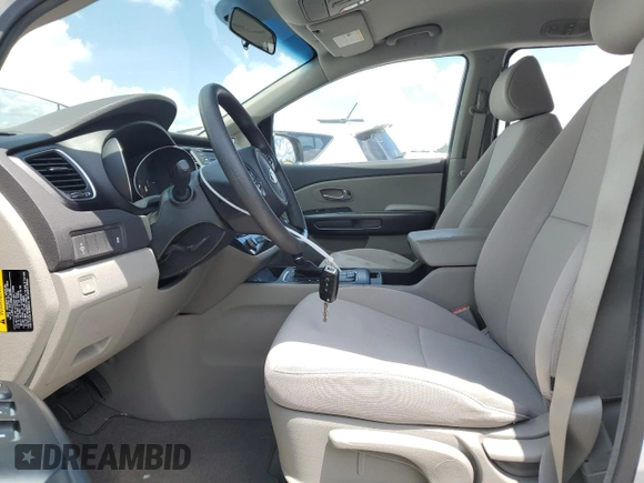 2015 Kia Sedona L with VIN KNDMA5C17F6022132, listed as a Copart auction lot 57431604 with 54,583 mi miles and Salvage Title. Bid and sale history available at carsss.com. Image 7.