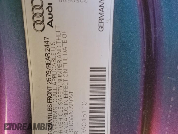 2009 Audi S5 z VIN WAURV78T89A015110, wystawiony jako Copart lot #57497765 z przebiegiem 99 110 mil mil oraz Szkoda całkowita • Salvage title. Historia ofert i sprzedaży dostępna na DreamBid. Obrazek 13.