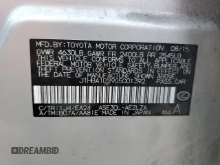 2016 Lexus IS 200t with VIN JTHBA1D29G5001392, listed as a Copart auction lot 52383735 with 108,383 mi miles and Non Repairable. Bid and sale history available at DreamBid. Image 13.