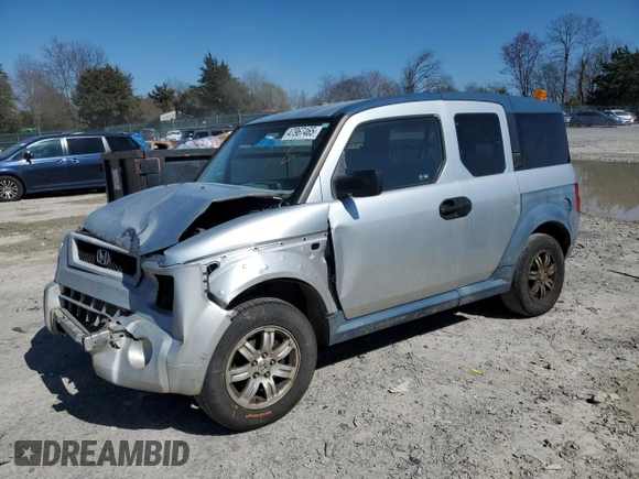2006 Honda Element EX with VIN 5J6YH18666L001455, listed as a Copart auction lot 47967465 with 218,149 mi miles and Salvage Title. Bid and sale history available at DreamBid. Image 1.