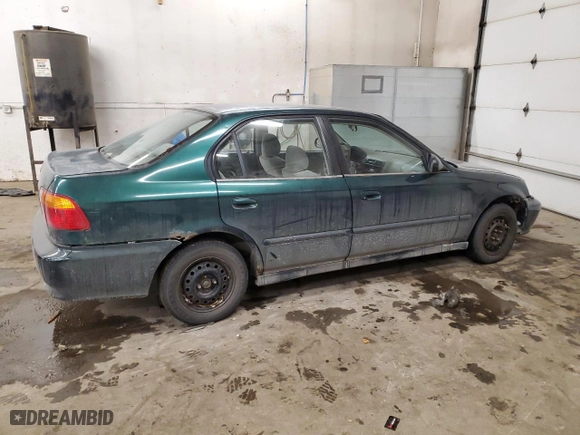 1999 Honda Civic VP with VIN 2HGEJ6611XH594868, listed as a Copart auction lot 45193835 with 180,914 mi miles and Salvage Title. Bid and sale history available at carsss.com. Image 3.
