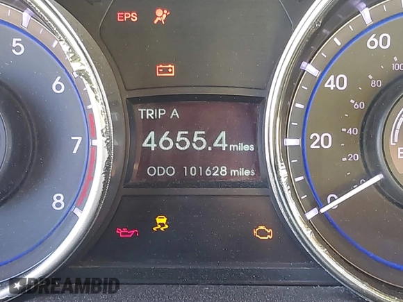 2012 Hyundai Sonata GLS with VIN 5NPEB4AC3CH461023, listed as a IAAI auction lot 41308876 with 101,628 mi miles. Bid and sale history available at carsss.com. Image 7.