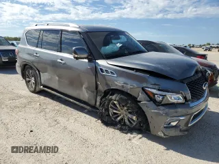 2016 Infiniti QX80 with VIN JN8AZ2NF5G9613678, listed as a Copart auction lot 70924094 with Not Provided miles and Salvage Title. Bid and sale history available at carsss.com. Image 4.