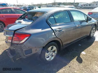 2015 Honda Civic Sedan LX with VIN 2HGFB2F56FH543488, listed as a IAAI auction lot 41854581 with 116,155 mi miles. Bid and sale history available at carsss.com. Image 4.