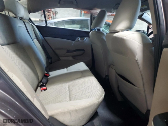 2015 Honda Civic Sedan LX with VIN 19XFB2F54FE247105, listed as a Copart auction lot 46421045 with 128,141 mi miles and Clean Title. Bid and sale history available at carsss.com. Image 10.