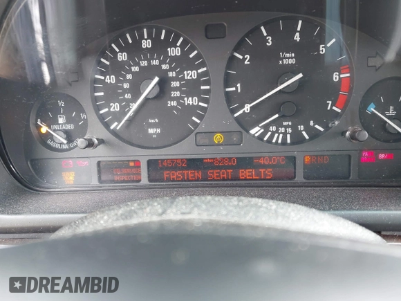 2003 BMW 5 Series 525iA with VIN WBADT43403G028405, listed as a IAAI auction lot 41850292 with 145,752 mi miles. Bid and sale history available at carsss.com. Image 7.