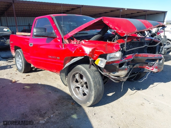 1996 Dodge Ram 1500 with VIN 1B7HC16Y0TJ129769, listed as a IAAI auction lot 41277232 with 318,122 mi miles. Bid and sale history available at carsss.com. Image 1.