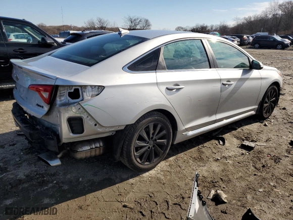 2017 Hyundai Sonata Sport with VIN 5NPE34AF5HH594221, listed as a Copart auction lot 48043155 with 120,759 mi miles and Non Repairable. Bid and sale history available at carsss.com. Image 3.