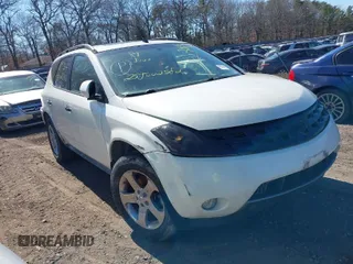 2003 Nissan Murano SL with VIN JN8AZ08T03W120105, listed as a IAAI auction lot 41778803 with Not Provided miles and . Bid and sale history available at DreamBid. Image 1.