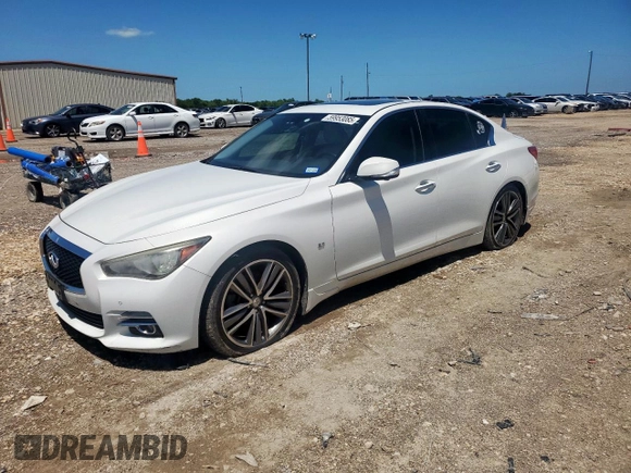 2014 Infiniti Q50 Sport with VIN JN1BV7AR6EM695314, listed as a Copart auction lot 59953085 with 161,085 mi miles and Clean title. Bid and sale history available at DreamBid. Image 1.