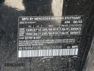 2023 Mercedes-Benz EQB 350 z VIN W1N9M1DB1PN015206, wystawiony jako Copart lot #70488844 z przebiegiem 22 407 mil mil oraz Szkoda całkowita • Salvage title. Historia ofert i sprzedaży dostępna na DreamBid. Obrazek 13.