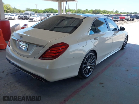 2015 Mercedes-Benz S 550 with VIN WDDUG8CB6FA102310, listed as a IAAI auction lot 42157319 with 94,517 mi miles and . Bid and sale history available at carsss.com. Image 4.