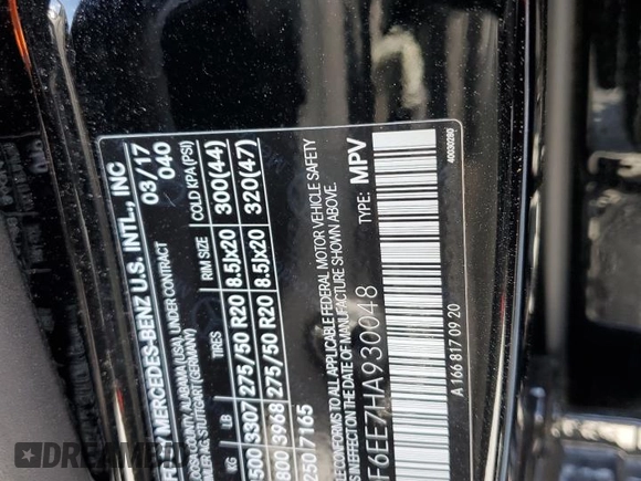 2017 Mercedes-Benz GLS with VIN 4JGDF6EE7HA930048, listed as a Copart auction lot 70063163 with 77,073 mi miles. Bid and sale history available at carsss.com. Image 13.