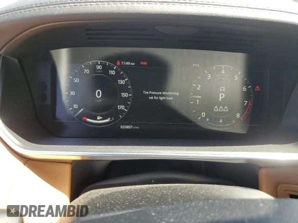 2022 Land Rover Range Rover Sport HSE Dynamic z VIN SALWR2SE7NA207578, wystawiony jako Copart lot #52434505 z przebiegiem 33 807 mil mil oraz Szkoda całkowita • Salvage title. Historia ofert i sprzedaży dostępna na DreamBid. Obrazek 9.