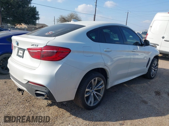 2018 BMW X6 xDrive35i with VIN 5UXKU2C55J0X49585, listed as a IAAI auction lot 41513997 with 57,204 mi miles. Bid and sale history available at carsss.com. Image 4.