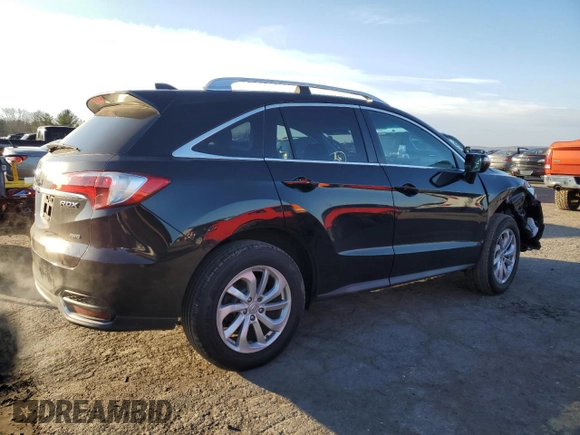 2017 Acura RDX with VIN 5J8TB4H36HL027020, listed as a Copart auction lot 86975734 with 104,166 mi miles and Salvage Title. Bid and sale history available at carsss.com. Image 3.