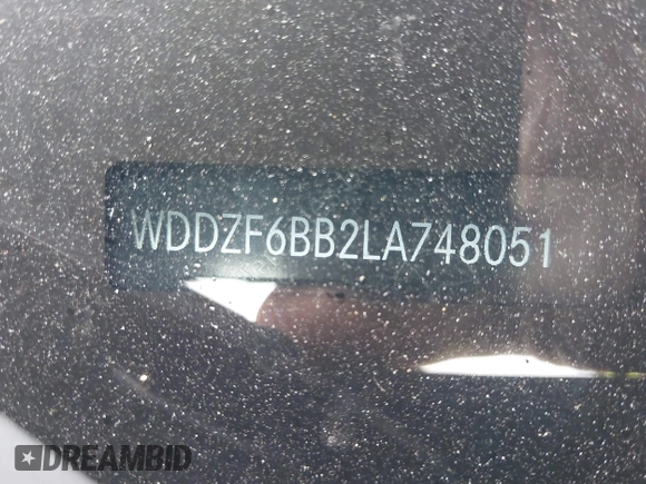 2020 Mercedes-Benz E AMG E 53 with VIN WDDZF6BB2LA748051, listed as a IAAI auction lot 39161866 with Not Provided miles. Bid and sale history available at carsss.com. Image 9.
