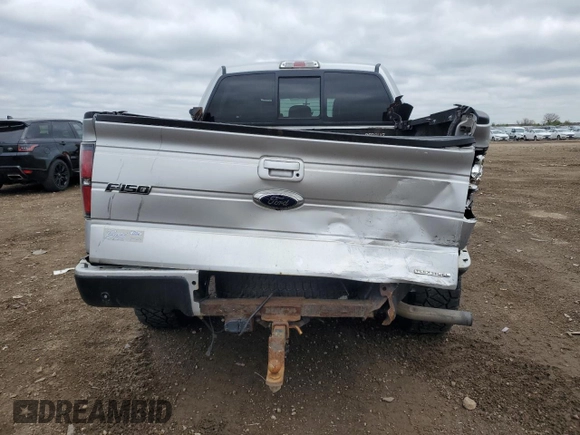 2014 Ford F-150 XL with VIN 1FTFW1EF4EKG43877, listed as a Copart auction lot 55682295 with 166,229 mi miles and Salvage title. Bid and sale history available at DreamBid. Image 6.