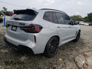 2022 BMW X3 M with VIN 5YM13EC0XN9J56822, listed as a Copart auction lot 49873974 with 7,396 mi miles and Salvage Title. Bid and sale history available at carsss.com. Image 3.