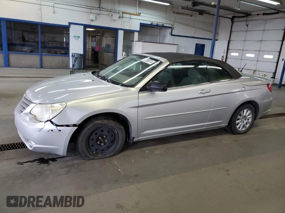 2008 Chrysler Sebring LX with VIN 1C3LC45K78N675207, listed as a Copart auction lot 57565874 with 187,308 mi miles and Clean Title. Bid and sale history available at carsss.com. Image 1.