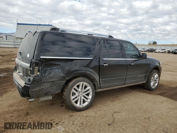 2017 Ford Expedition EL Platinum with VIN 1FMJK1MT6HEA39372, listed as a Copart auction lot 43160595 with 163,669 mi miles and Salvage Title. Bid and sale history available at carsss.com. Image 3.