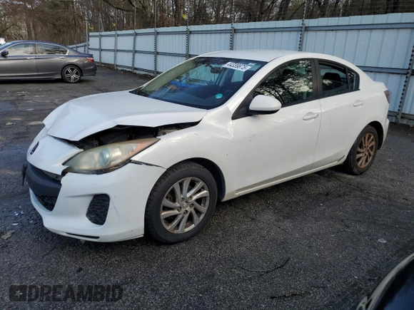 2012 Mazda 3 i Touring with VIN JM1BL1V74C1601034, listed as a Copart auction lot 44339875 with Not Provided miles and Salvage Title. Bid and sale history available at DreamBid. Image 1.