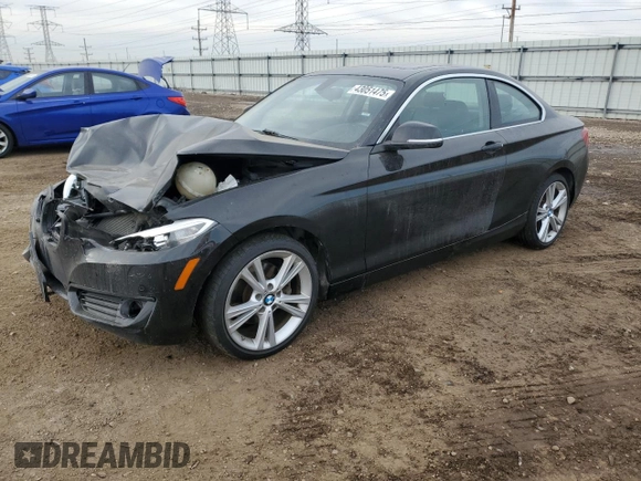 2015 BMW 2 Series 228i xDrive with VIN WBA1F7C59FV367149, listed as a Copart auction lot 43051475 with 51,878 mi miles and Salvage Title. Bid and sale history available at carsss.com. Image 1.