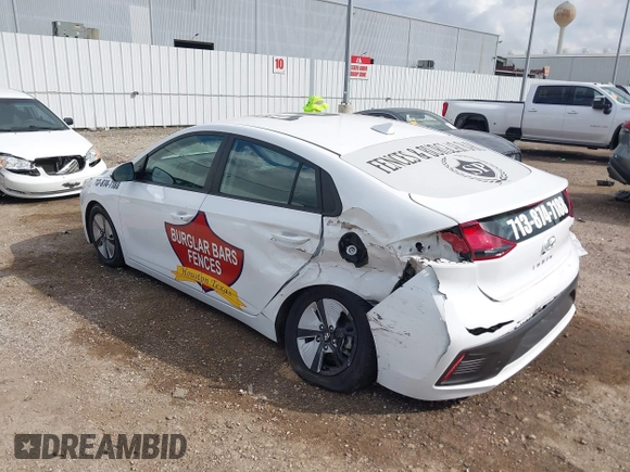 2022 Hyundai Ioniq Blue with VIN KMHC65LC4NU279625, listed as a IAAI auction lot 41518795 with 75,232 mi miles and . Bid and sale history available at DreamBid. Image 3.