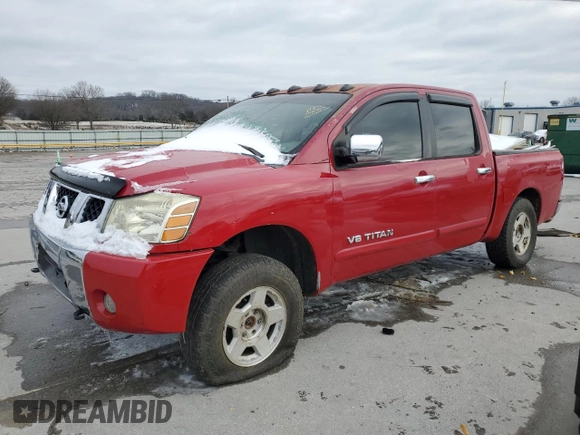 2005 Nissan Titan SE with VIN 1N6AA07B95N510959, listed as a Copart auction lot 46079125 with 376,245 mi miles and Clean Title. Bid and sale history available at carsss.com. Image 1.