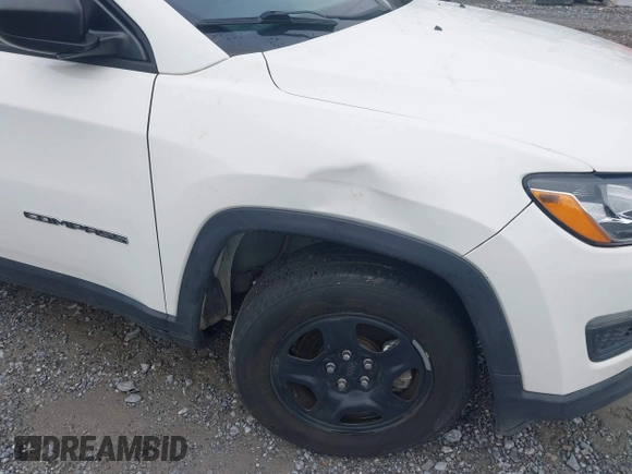 2019 Jeep Compass Sport z VIN 3C4NJCAB7KT646551, wystawiony jako IAAI lot #42603669 z przebiegiem 73 110 mil mil oraz . Historia ofert i sprzedaży dostępna na DreamBid. Obrazek 6.