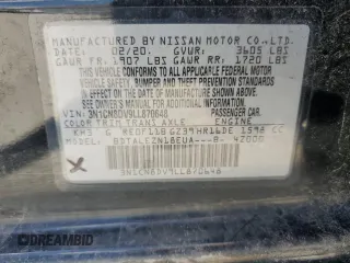 2020 Nissan Versa S z VIN 3N1CN8DV9LL870648, wystawiony jako Copart lot #64834514 z przebiegiem 48 085 mil mil oraz Szkoda całkowita • Salvage title. Historia ofert i sprzedaży dostępna na DreamBid. Obrazek 13.